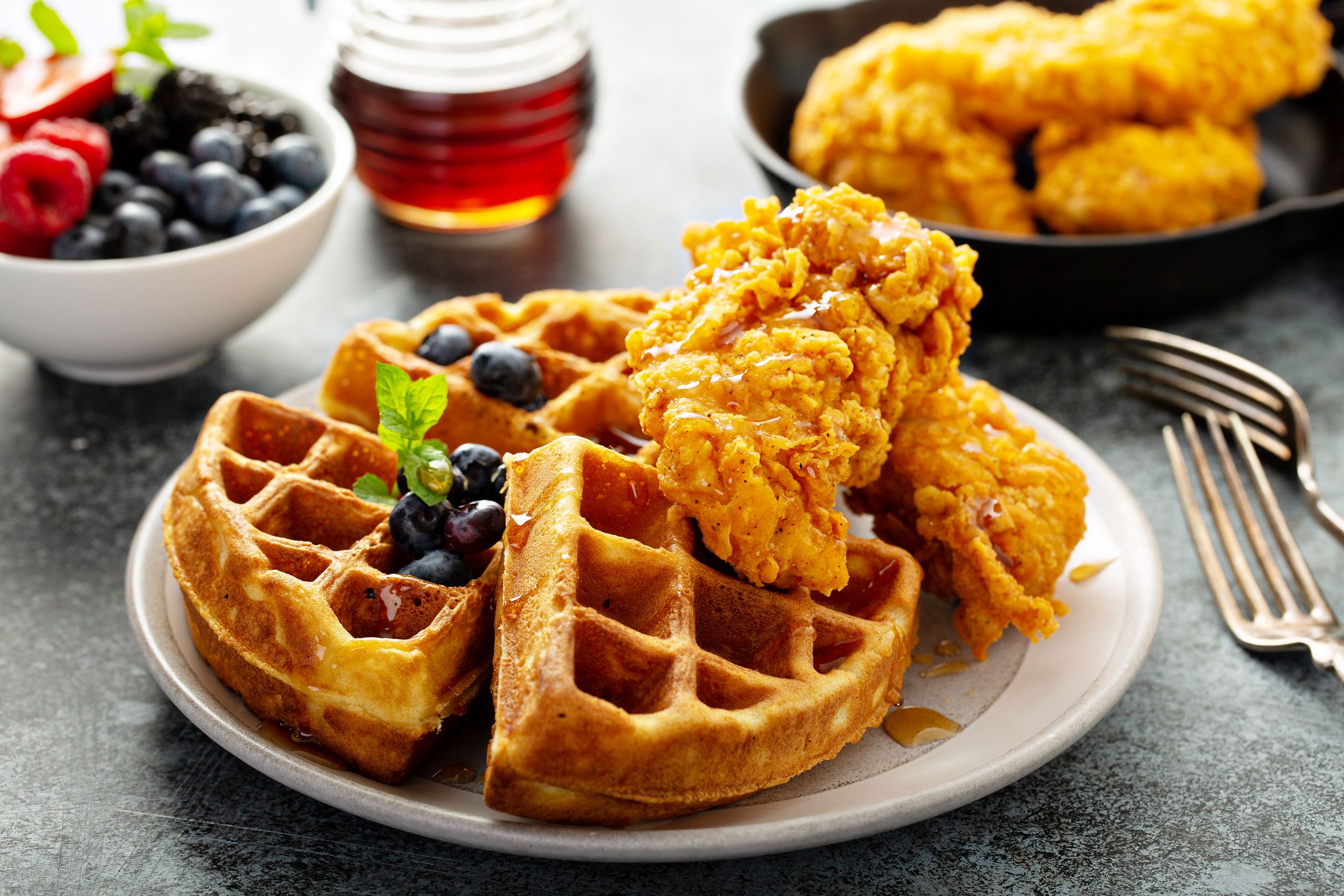 chicken and waffles