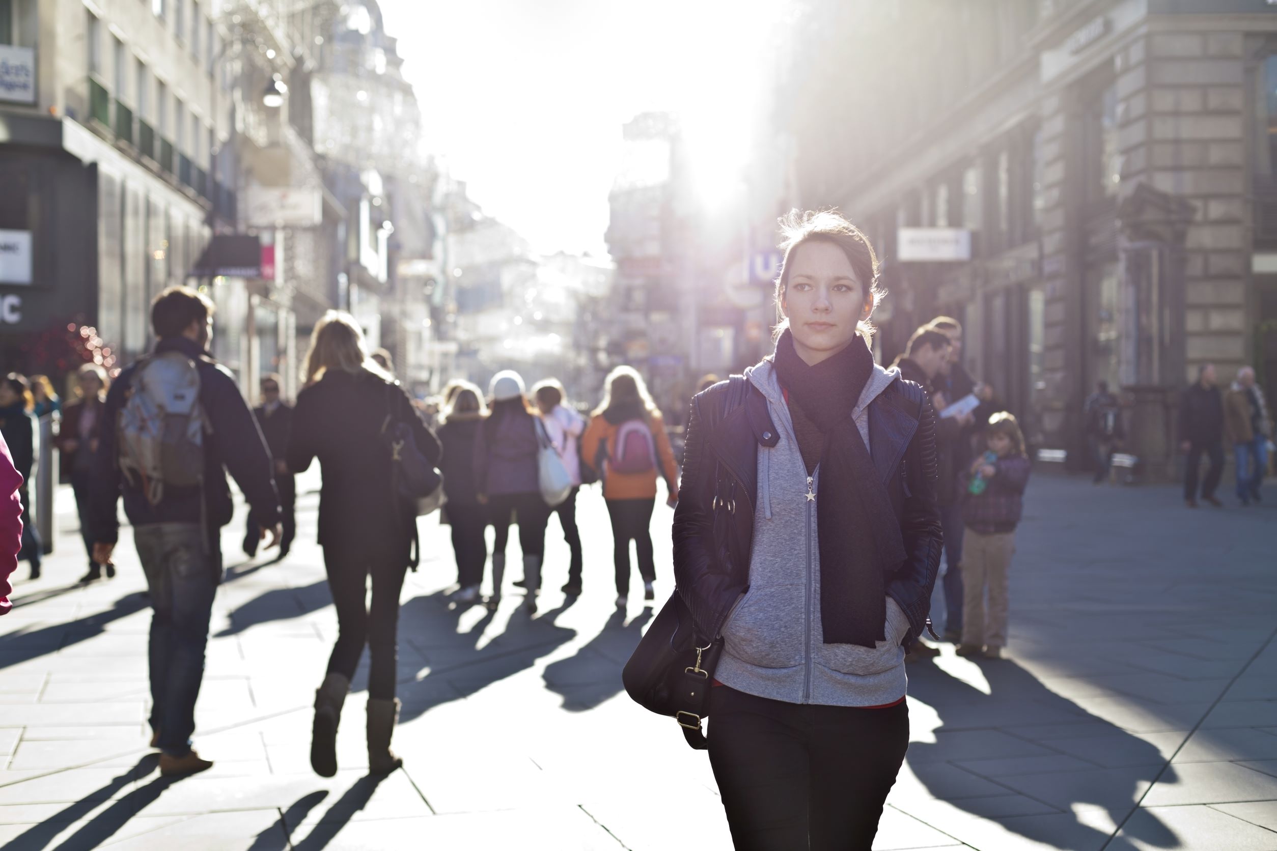 girl in city